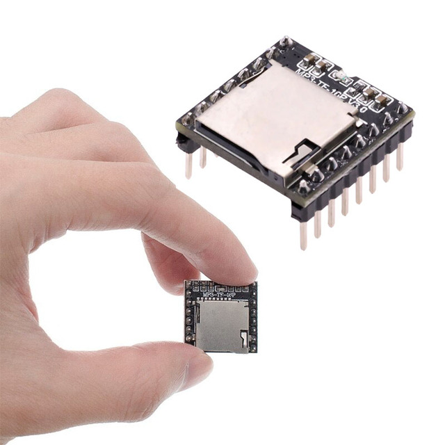 6Pcs DFPlayer Mini MP3 DF Player Module MP3 Audio Voice Decode Board Supporting TF Card U-Disk IO/Serial Port/AD
