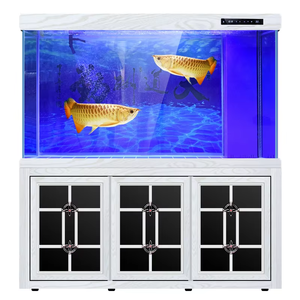 Grand <span class=keywords><strong>aquarium</strong></span> panoramique à grain de bois asiatique ultra clair avec filtre et armoire en aluminium, grande usine d'<span class=keywords><strong>aquarium</strong></span> écologique pour la maison/le bureau - Product Image 1