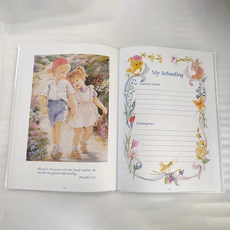 Personalizado bebê primeiro gravação de memória livro infantil livro de cobertura dura impressão