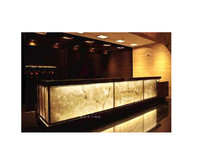 Comptoir de bar commercial moderne en acrylique éclairé par LED, prêt à l'emploi, pour bar à domicile et usage en centre commercial