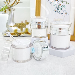 Easy to Use Luxury 15g 30g 50g Personal Care Cream Airless <strong>Pump</strong> Jar Plastic Refillable <strong>Pump</strong> Cosmetic Cream Jar Bottle <strong>Dispenser</strong> - Product Image 2
