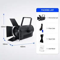 Projecteur LED COB motorisé 250W, profilé, RGB Ra>95, DMX512, zoom linéaire électrique, éclairage de scène, de conférence et de studio