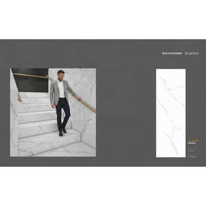 Calacatta Venato 800x2400x15mm Polished Porcelain White Italian Floor Luxury Ceramic Sintered Stone Designer Tiles - Product Image 1