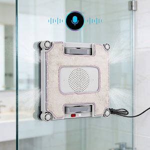 Robot de nettoyage de vitres automatique <span class=keywords><strong>avec</strong></span> 2 brosses rotatives et pulvérisation d'eau à 4 voies pour les fenêtres de la maison, <span class=keywords><strong>aspirateur</strong></span> à vitres électrique - Product Image 5