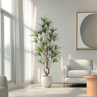 Arbre artificiel réaliste Dracaena en pot, tronc torsadé, en plastique écologique, idéal pour Noël, les mariages et la Saint-Valentin