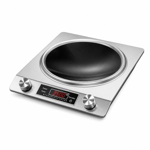 Cuisinière à induction concave commerciale 3500W 110V 220V, plaque de cuisson portable pour wok, idéale pour la cuisine de restaurant et la préparation de hot pot - Product Image 1