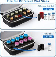 Étui de rangement pour flacons d'insuline EVA, 15 emplacements, 3 ml, 10 ml, sac organisateur de médicaments portable avec intérieur en mousse antichoc personnalisé