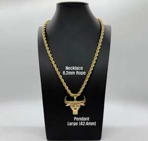 14k placcato oro collana pendente testa di <span class=keywords><strong>toro</strong></span> per gli uomini donne <span class=keywords><strong>segno</strong></span> <span class=keywords><strong>zodiacale</strong></span> gioielli fascino unico - Product Image 6