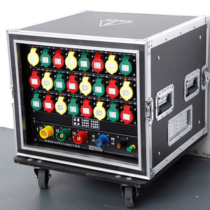 Power Supply Direct Box 24 Way Industrial <b>Socket</b> Stage <b>Lighting</b> Power Distribution Cabinet With Wheels - Product Image 1