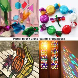 กระดาษแก้วสีใสหนา<span class=keywords><strong>2.3</strong></span>ล้านม้วนกันน้ำได้กระดาษแก้วสีสันสดใสสำหรับใส่เป็นของขวัญขนาด40ซม. * 30ม./ม้วน - Product Image 3