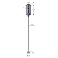 Pinces de câble de suspension d'éclairage en laiton réglables 9*9mm joint câble en acier inoxydable avec anneau