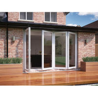 DAIYA folded balcony patio double tempered glazed aluminum door with thermal break design