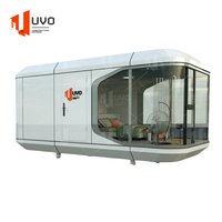 Maison capsule spatiale de luxe Villa conteneur modulaire préfabriquée Cabine de villégiature portable Smart Tiny Home pour les projets de glamping Airbnb
