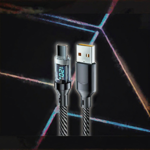 สายชาร์จเร็วพิเศษแบบ Type-C to Type-C ยาว 1 เมตร 240 วัตต์ พร้อมหน้าจอแสดงผลดิจิตอลอัจฉริยะ - Product Image 2
