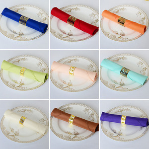 Servilletas de mesa de boda de poliéster hechas a mano, servilletas de vestido modernas teñidas Lisas para servilletas de tela para el hogar - Product Image 4