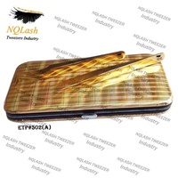 Nouvelle Tendance Kit Magnétique Pailleté Pince à Épiler Sourcils / Kit Modella Rexine Pointe Fine Holographique Or Plasma Pailleté Couleur Parfaite