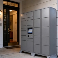 Casier à colis intelligent en acier, structure KD, étanche et antirouille, pour livraison sécurisée