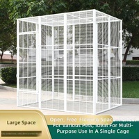 Cage et volière modulaires rectangulaires robustes à tissage dense pour perroquets et oiseaux – Abri extérieur pour animaux de compagnie