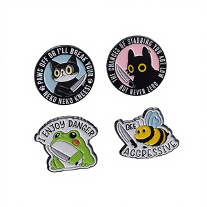 Broches en émail d'animaux Danger Dagger, personnalisées, I ENJOY DANGER, badges de revers, bijoux d'animaux, vêtements, Nouvel An chinois, remise de diplôme - Product Image 4