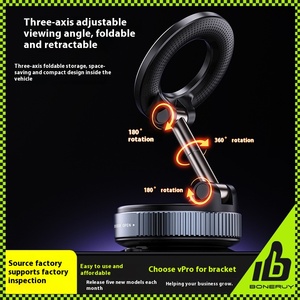 Giá đỡ điện thoại di động từ tính hai mặt có thể gập lại, thu vào được, với đế hút chân không, phụ kiện tiện lợi - Product Image 4