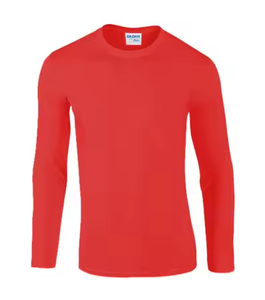 Factory Colorful Round Neck Long Sleeve 100 Cotton T <b>Shirts</b> Wholesale Custom Logo Printing Plus Size Blank T <b>Shirt</b> - Product Image 5