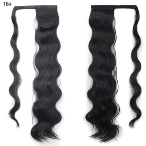 <span class=keywords><strong>Queue</strong></span> <span class=keywords><strong>de</strong></span> <span class=keywords><strong>cheval</strong></span> synthétique Body Wave à clipser, 100g, 24 pouces, longue, à enrouler, facile à poser, pour femmes et filles - Product Image 1