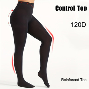 Medias Térmicas Gruesas Opacas hasta la Cintura, 120D, de Terciopelo, Moldeadoras, para Invierno - Product Image 2