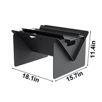 Foyer d'extérieur Portable en métal pliable avec anneau de feu, poêle en fer pour Camping en plein air, pique-nique dans la cour, foyer de feu pour barbecue