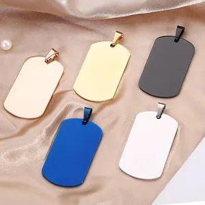 Personalizado personalizado Dog Tags para gravura Laser Esmalte Sublimação Metal Pet ID Tag Atacado em branco Dog Tags Aço inoxidável