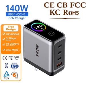 <span class=keywords><strong>Cargador</strong></span> Tommox de 140w Gan Tipo C, <span class=keywords><strong>Cargador</strong></span> de Portátil de 100w Tipo C, Adaptador de Corriente Universal de Viaje para <span class=keywords><strong>Mac</strong></span> Book, <span class=keywords><strong>iPhone</strong></span> 17, <span class=keywords><strong>Cargador</strong></span> Rápido de 40w - Product Image 1