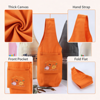 Porte-bouteille en toile robuste de qualité supérieure avec logo personnalisé, sac de transport pour tasse à café