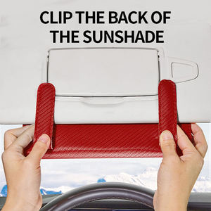 Boîte à mouchoirs universelle pour pare-soleil de voiture, sac de rangement pour serviettes en papier en fibre de carbone pour intérieur automobile, boîtes à mouchoirs pour pare-soleil - Product Image 3