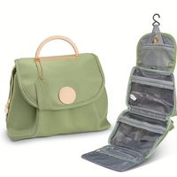 Trousse de Maquillage Portable Pliable Grande Capacité avec Sac de Rangement pour Articles de Toilette, Multifonctionnelle pour Usage Domestique