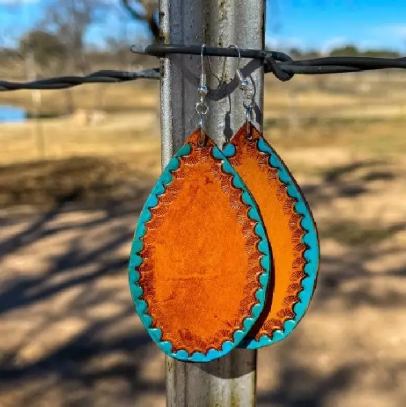 2022 Newest Bohemian Western Southwestern Waterdrop Orange Earrings