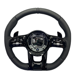 Volante de coche de personalización de Venta caliente para <span class=keywords><strong>Mercedes</strong></span> AMG a B C E GLS GLA S Class W204 C63 W172 809 volante de cuero - Product Image 6