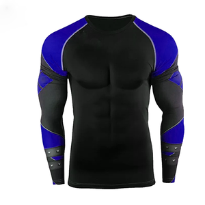 เสื้อกีฬาผู้ชายขายส่ง แบบรัดรูป แห้งเร็ว ระบายอากาศดี แขนยาว สำหรับออกกำลังกาย ยืดได้สี่ทิศทาง น้ำหนักเบา เหมาะสำหรับฟิตเนส - Product Image 5