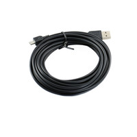 Câble de charge de données Android V8 noir d'usine, 5 mètres, USB vers micro USB