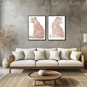 MAJESTIC Leopard Duo khung nghệ thuật in tranh nghệ thuật - Product Image 1