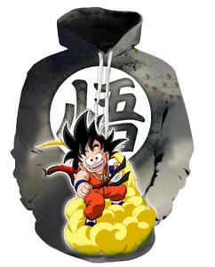Sudadera con Capucha <span class=keywords><strong>de</strong></span> Anime, Personalizable, <span class=keywords><strong>de</strong></span> Poliéster/Algodón, para Hombre y Mujer, con Estampado 3D <span class=keywords><strong>de</strong></span> Goku, Estilo Casual, Teñida con Hilo, para Otoño - Product Image 3