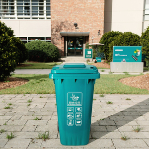 Bán buôn 240L hình chữ nhật cán Bìa thân thiện với môi nhựa ngoài trời Thùng rác Thùng (HDPE) đứng cho rác thải thực phẩm chất thải - Product Image 3