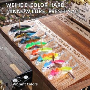 Señuelo de Pesca Artificial de Plástico WEIHE de 3.4 g y 4.5 cm, 8 Colores, Insecto Biónico, Minnow para Carpa, Pargo, Agua Dulce y Salada - Product Image 2