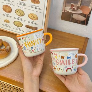 Lelyi Instagram Estilo Caneca com Graduações Bonito Graffiti Água Leite Breakfast Cup Lembrança - Product Image 2