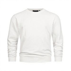 เสื้อสเวตเชิ้ตคอกลมสีขาวสำหรับผู้ชาย ผ้าฝ้าย 100% ทรงปกติ บุผ้าถัก ป้องกันการหดตัว สวมใส่สบาย แขนยาว เหมาะสำหรับฤดูหนาว - Product Image 1