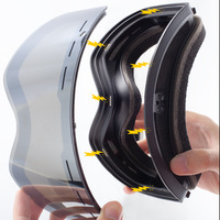 Masque de snowboard rose 2025, grand miroir, masque de ski rabattable, anti-buée, cylindrique, unisexe, magnétique pour hommes et femmes