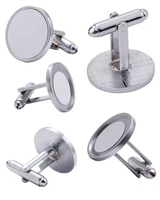 Boutons de manchette personnalisés de luxe avec logo de marque, vierges pour sublimation, vente en gros pour fabricants