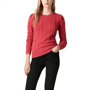 Suéter de Invierno de Alta Calidad Personalizable para Mujer, Manga Larga, Casual, 100% Algodón, Patrón 3D, 300 GSM, Cuello Alto, BD - Product Image 4