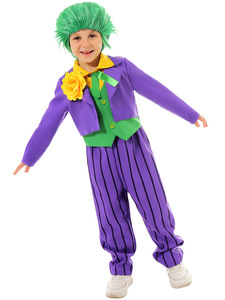Nuevo Disfraz de Halloween XJ para Cosplay de <span class=keywords><strong>Escuadrón</strong></span> Suicida - Traje Infantil Unisex 100% Poliéster con Personaje de Joker - Product Image 2