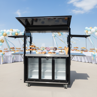 Chariot multifonctionnel personnalisé pour la vente ambulante de café et de crème glacée