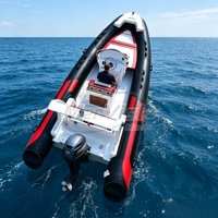 Bateau pneumatique en fibre de verre Rib 580 Gommoni Barca Da Pesca avec moteur