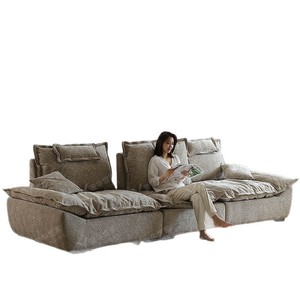 Sofá Modular Minimalista de Tela de Lino Suave para Sala de Estar Muebles Chaise Longue Sofá Cama Lavable Esquinero Seccional - Product Image 6